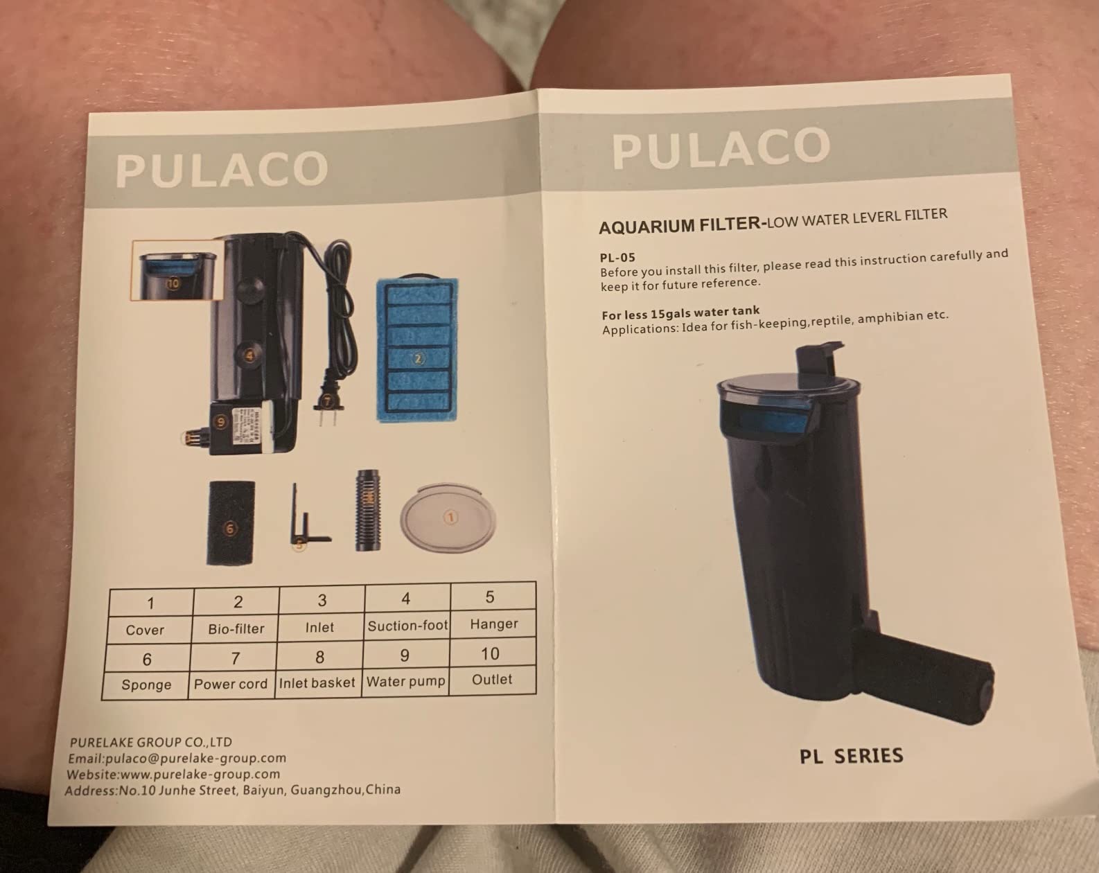 PULACO Aquarium Internal Filter 3 to 20 Gallons, for Turtle Tanks, Reptiles, Amphibians, Frog, Cichlids, Newt or Fish Tank customer photo 1
