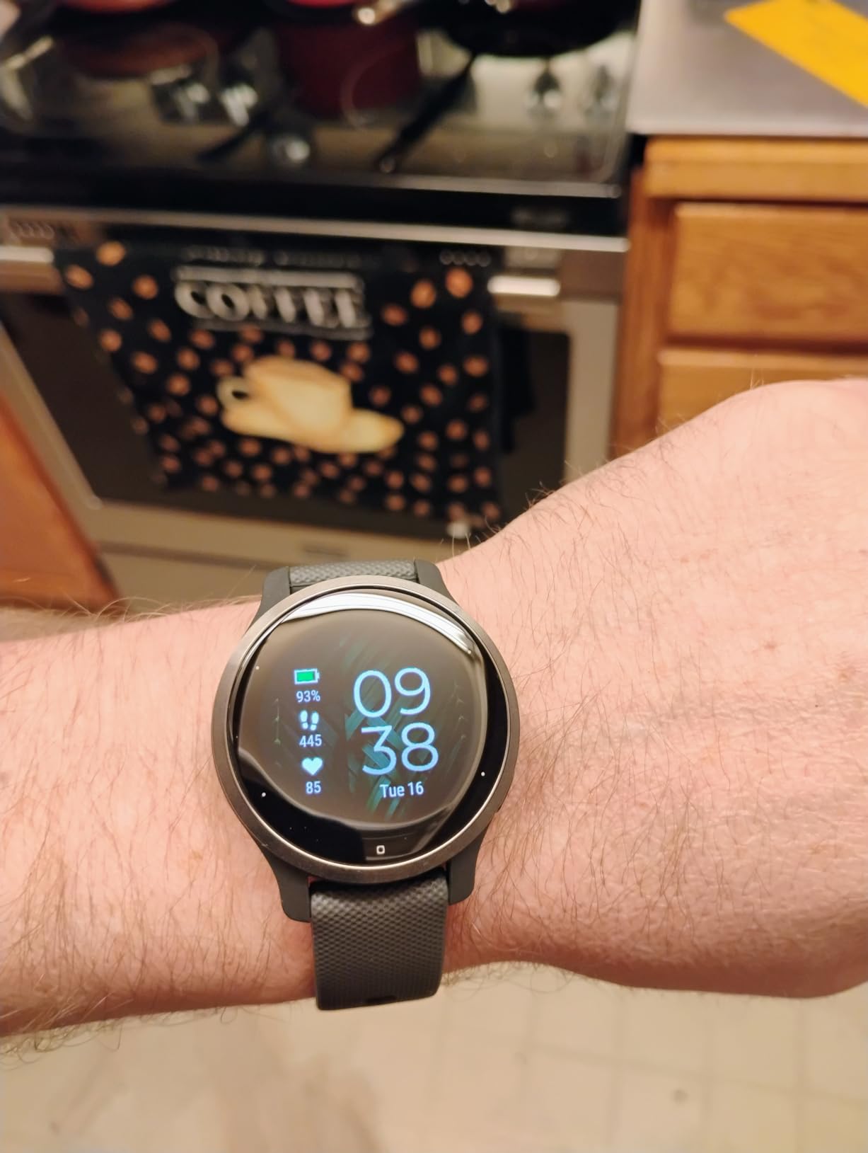 Garmin Venu 2S, Smaller-Sized GPS Smartwatch with Advanced Health Monitoring and Fitness Features, Slate Bezel with Graphite Case and Silicone Band customer photo 2