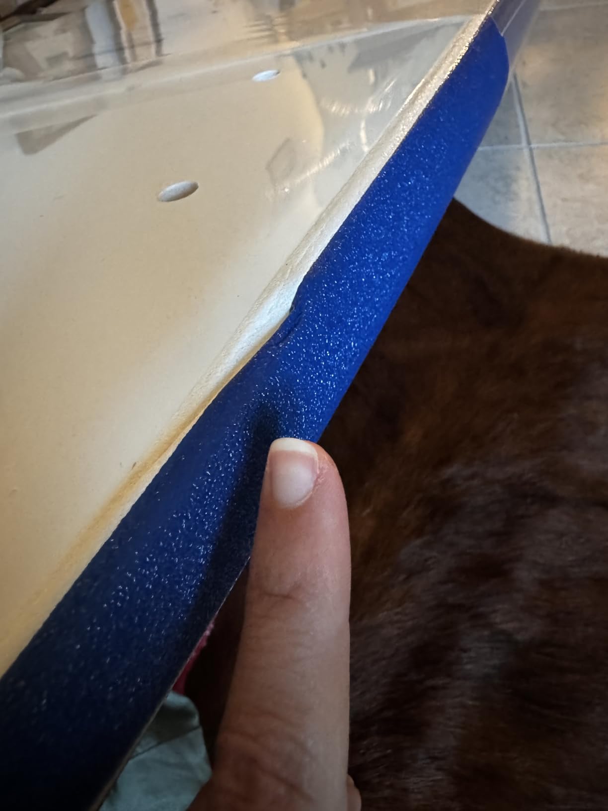 Wavestorm - Classic Soft Top Foam 7ft Surfboard for Beginners and All Surfing Levels Complete Set Includes Leash and Multiple Fins Heat Laminated, Blue Pinline customer photo 1