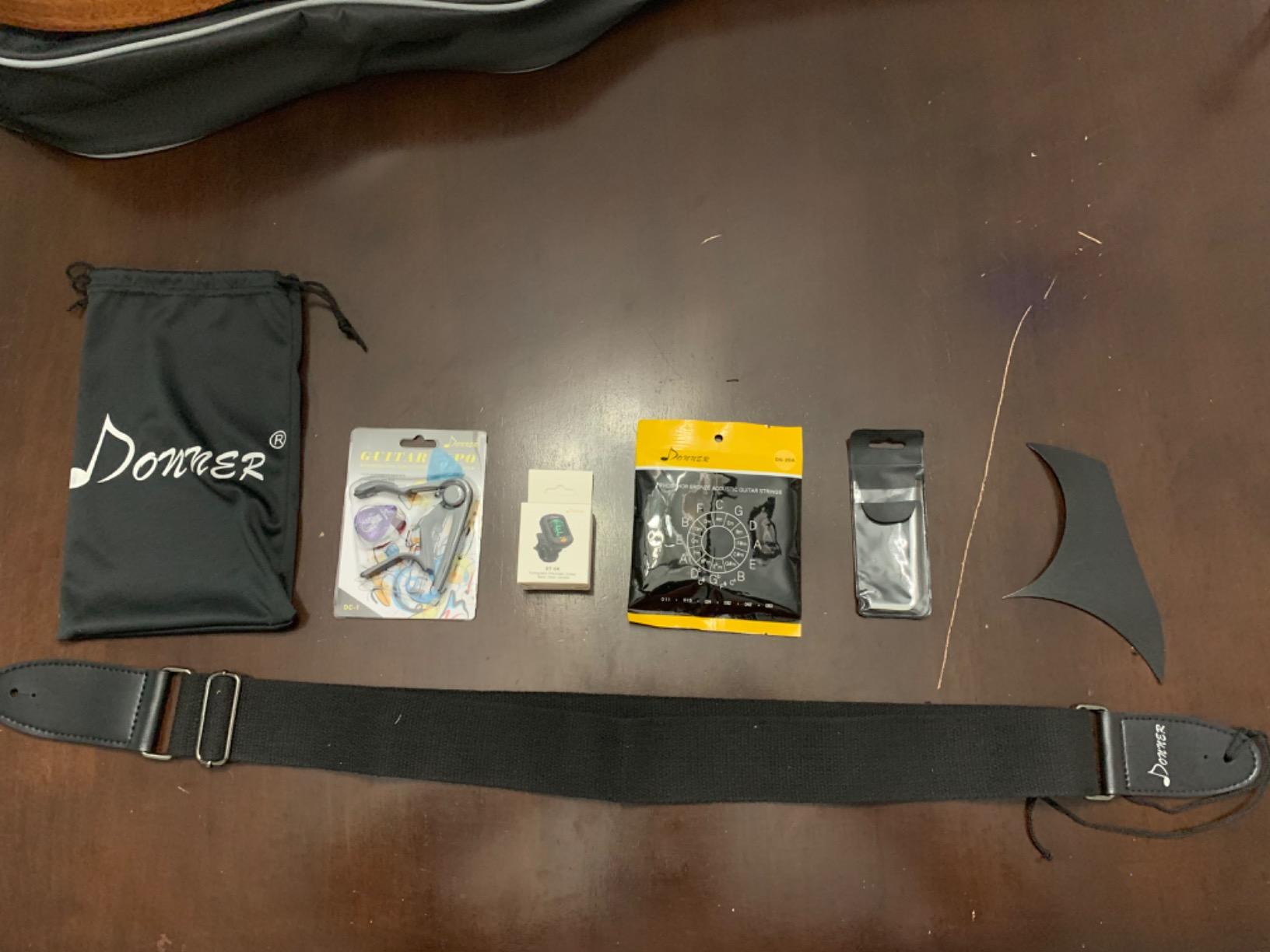 Donner 3/4 Acoustic Guitar Kit 36 Inch Dreadnought Acustica Guitarra Bundle for Beginner Adult Youth Travel customer photo 1