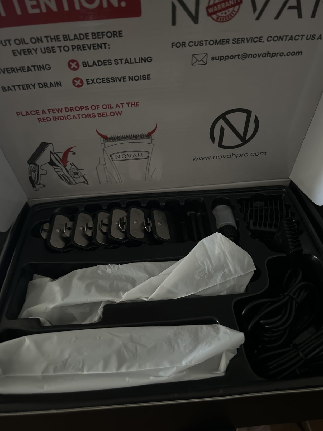 Novah Professional Hair Clippers for Men, Professional Barber Clippers and Trimmer Set, Mens Cordless Hair Clipper for Barbers Haircut Kit Fade customer photo 1