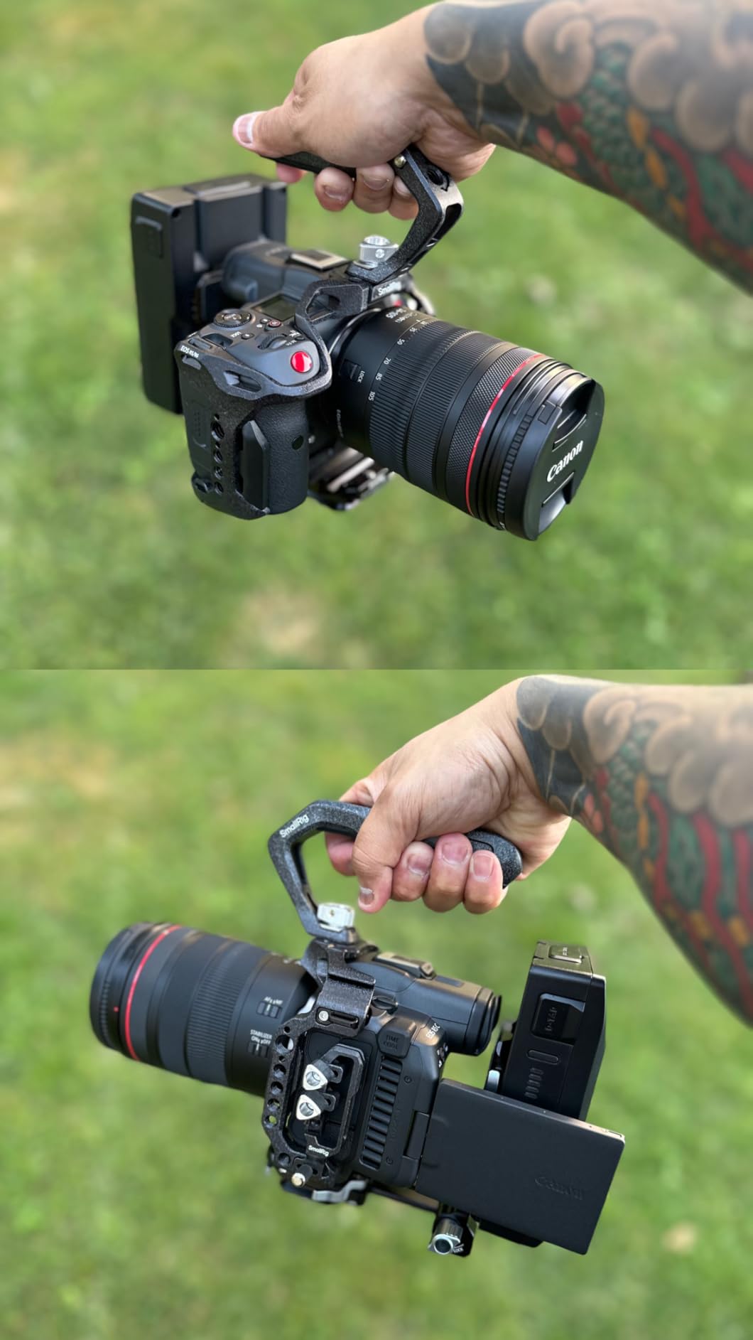 R5 R5 C R6 Cage Kit for Canon R5 R5 C R6 Mirrorless Camera with Top Handle and Dedicated Cable Clamp, Aluminum Alloy Cage for Canon R5 R6 R5 C Camera 3234 customer photo 1