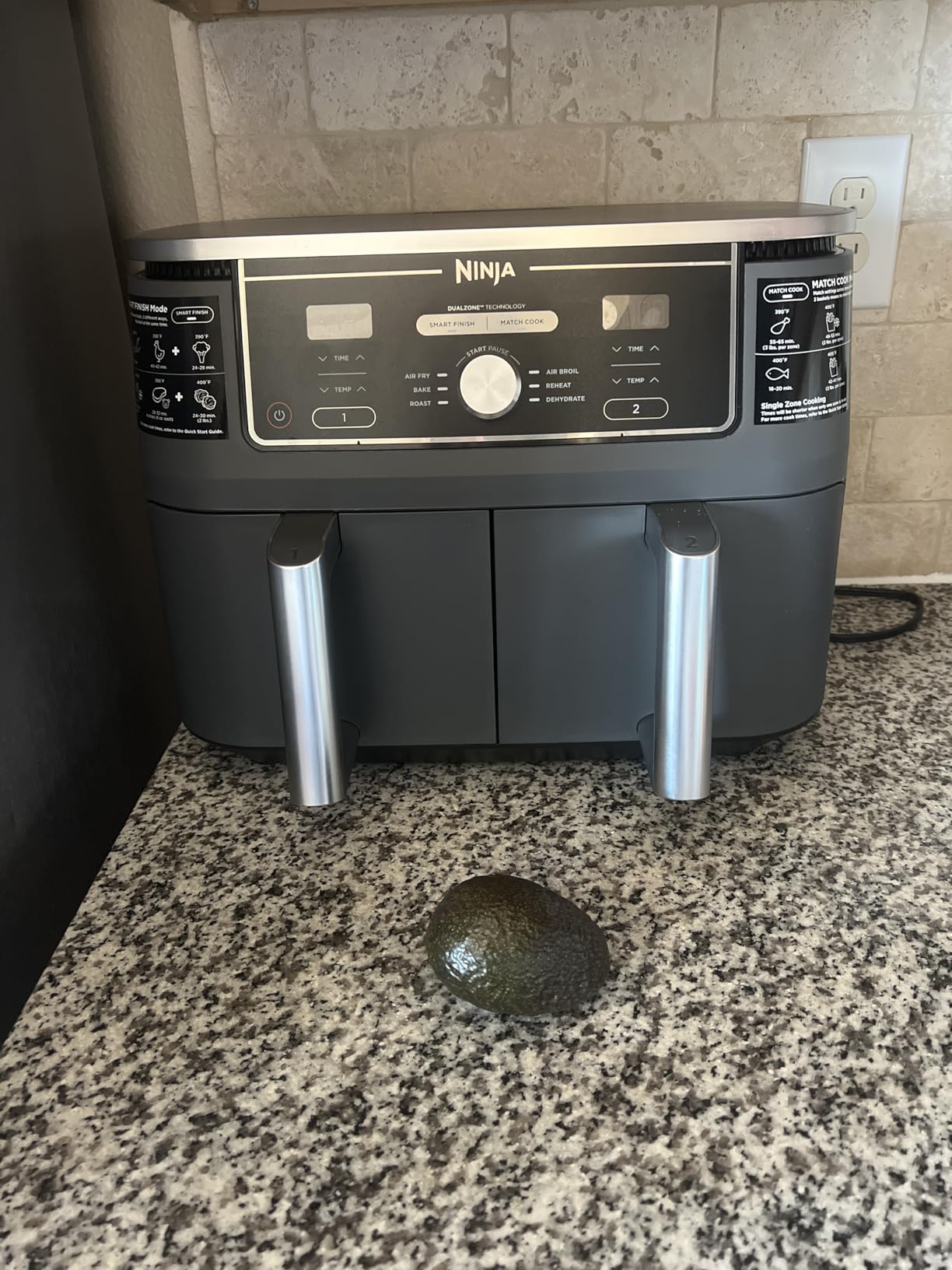 Ninja DZ401 Foodi 10 Quart 6-in-1 DualZone XL 2-Basket Air Fryer with 2 Independent Frying Baskets, Match Cook & Smart Finish, Grey customer photo 2