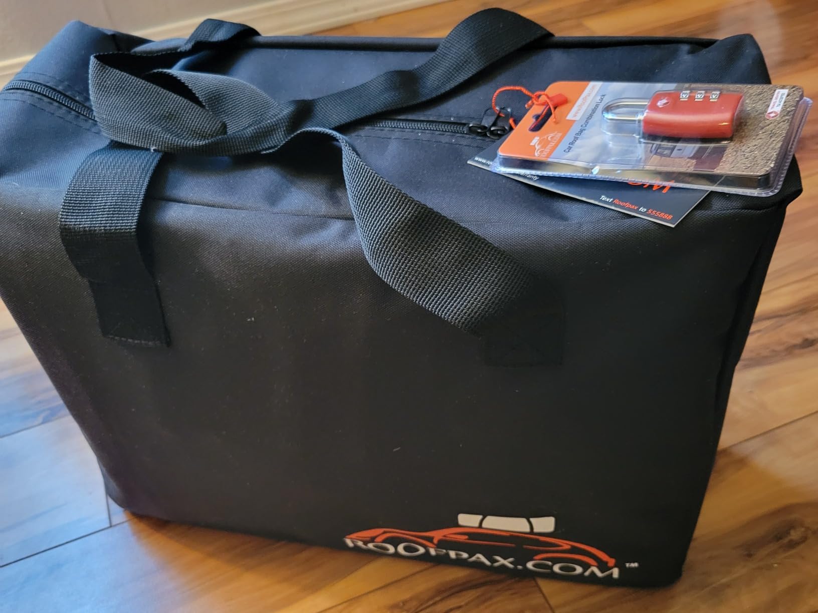 RoofPax 23 cft. Extra Waterproof Rooftop Cargo Carrier Bag, Double Weatherproof Zippers, 10 Heavy-Duty Tie-Down Straps fit Cars with/Without a Rack or Side Rails, Safety Hooks Included customer photo 1