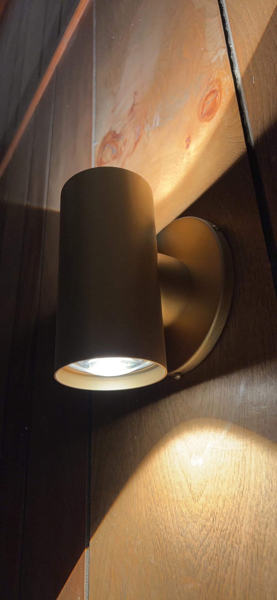 Tubicen Indoor Wall Sconce Bright Up Down Movie Theater Wall Lights Gold | 7W LED Dimmable Wall Sconces Small Hardwired Cylinder Wall Lights for Living Room Hallway Stairway TV Movie Room, Aluminum customer photo 2