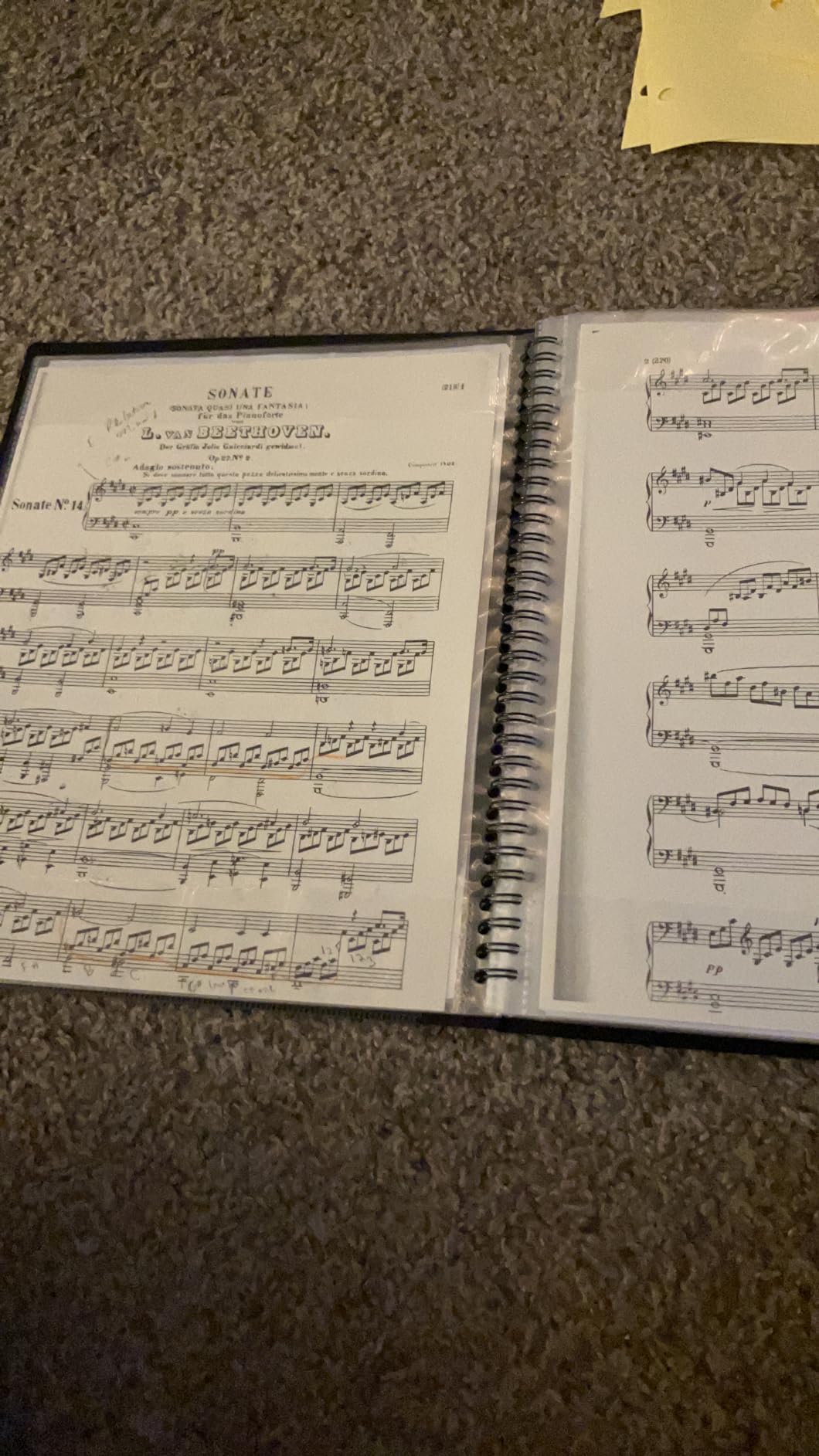 CRANBURY Sheet Music Folder 9x12, Dual-Use Music Binder, Black | 24 Protective Sleeves, Spiral Binding Lays Flat, Store or Annotate Music Pages customer photo 2