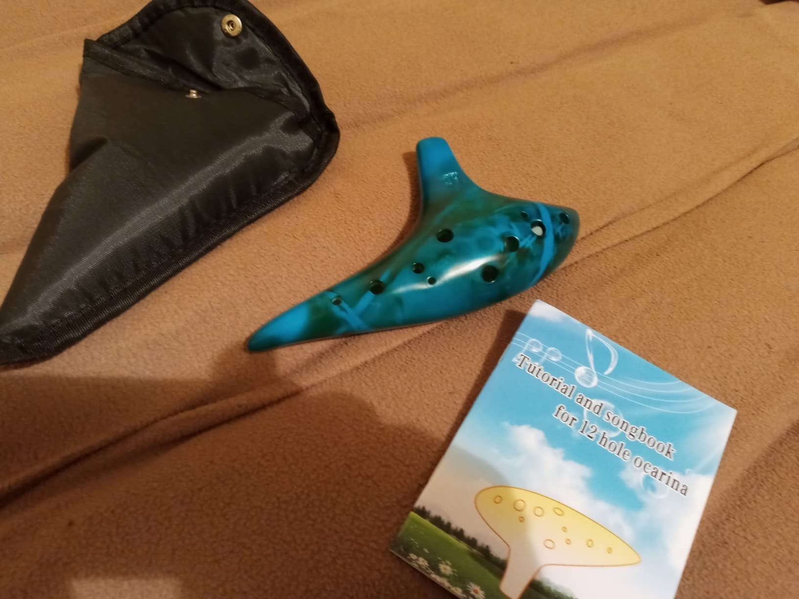 Ocarina 12 Hole Alto C Straw Smoked Ceramic Piccolo, Musical Instrument for Adults with Songbook Neck Strap Bag customer photo 1