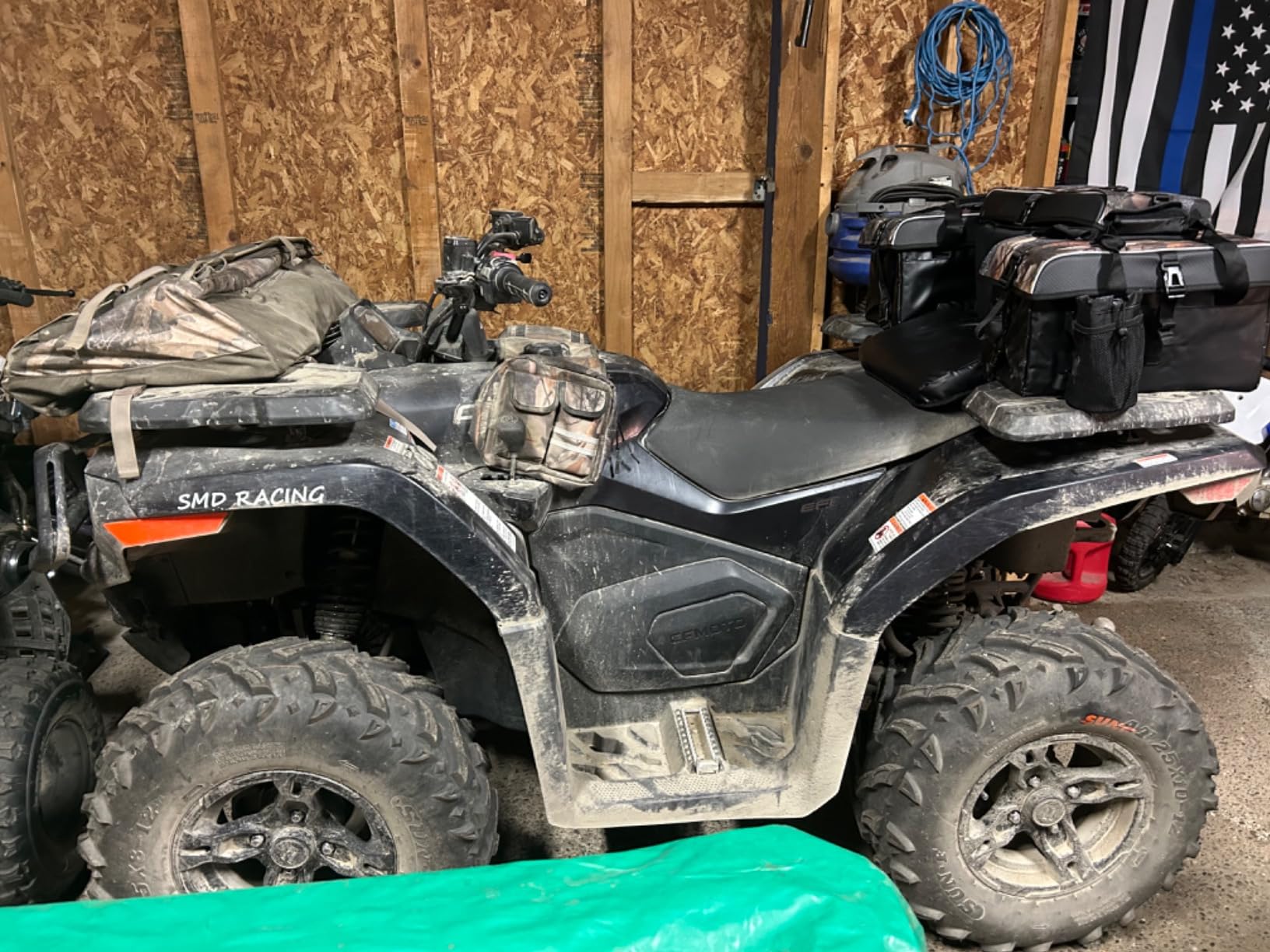 KEMIMOTO ATV Storage Bags with Cooler Bag, 76L Large ATV Bags Rear Rack Bag, Upgraded Four Wheel Cargo Rear Seat Bags Compatible with Polaris Sportsman Fourtrax Can-Am Kawasaki Arctic Cat CFMOTO customer photo 1
