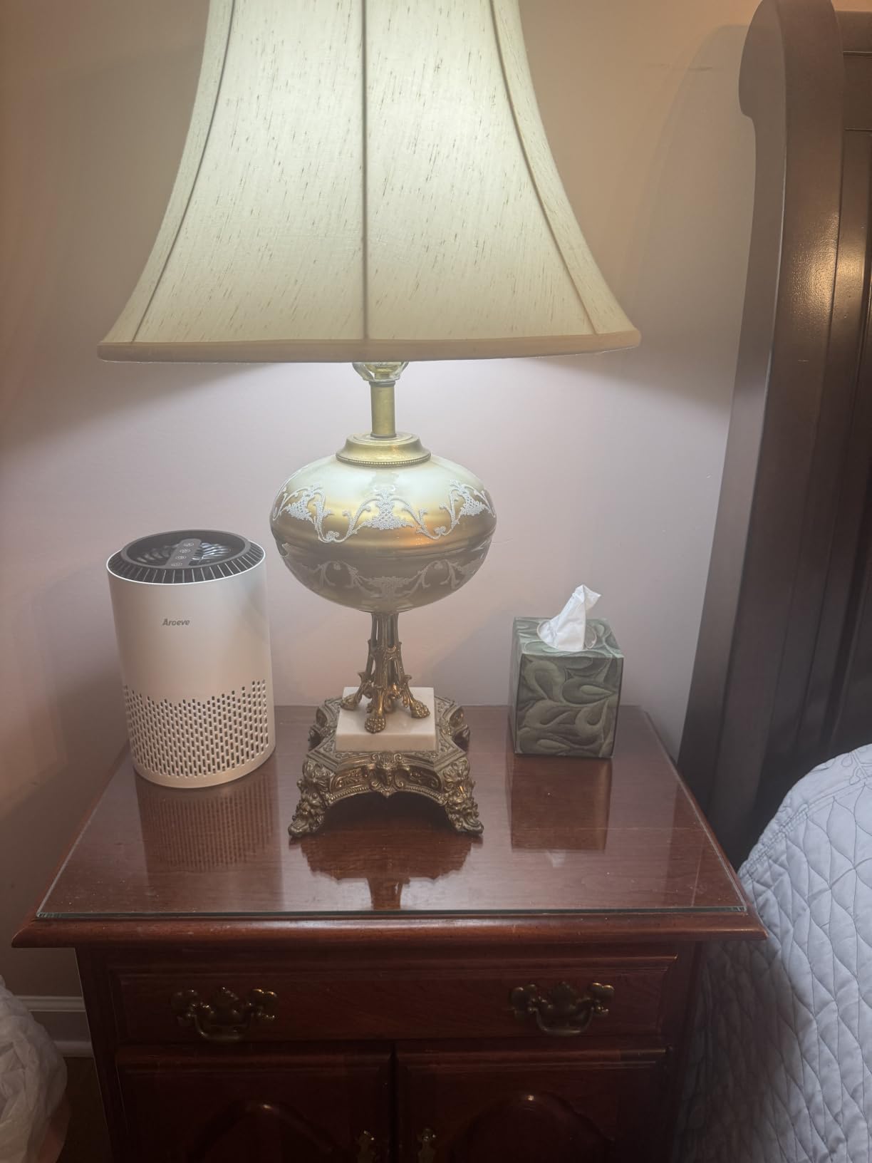 AROEVE Air Purifiers for Bedroom Home, Air Purifier For Smoke Pollen Dander Hair Smell Air Cleaner with Sleep Mode Speed Control For Bedroom Office, MK01- Black(Available for California) customer photo 1