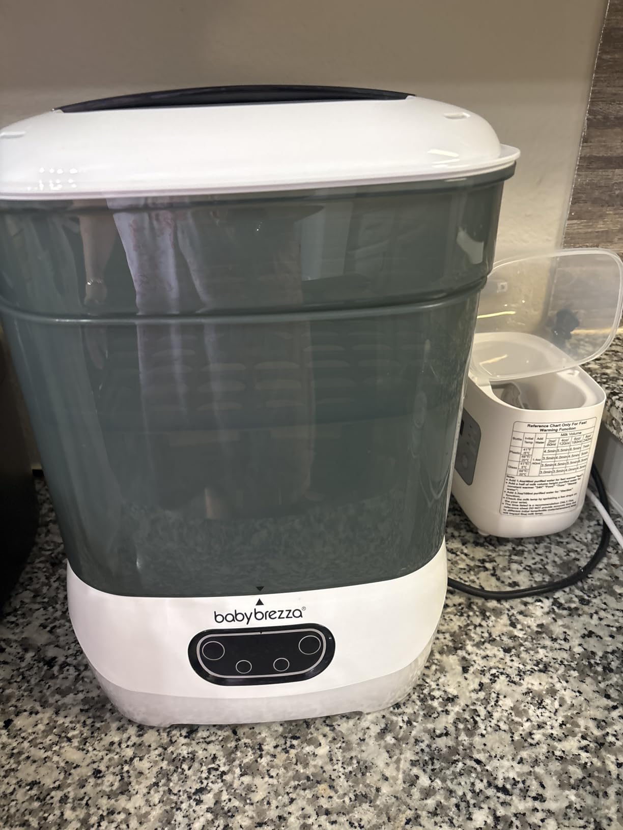 Baby Brezza Bottle Sterilizer and Dryer Advanced - Largest Capacity | 33% Faster Cycle Time - Universal Sterilization Machine for All Bottles + Pump Parts - Steam Sanitizer - HEPA Air Filter customer photo 2