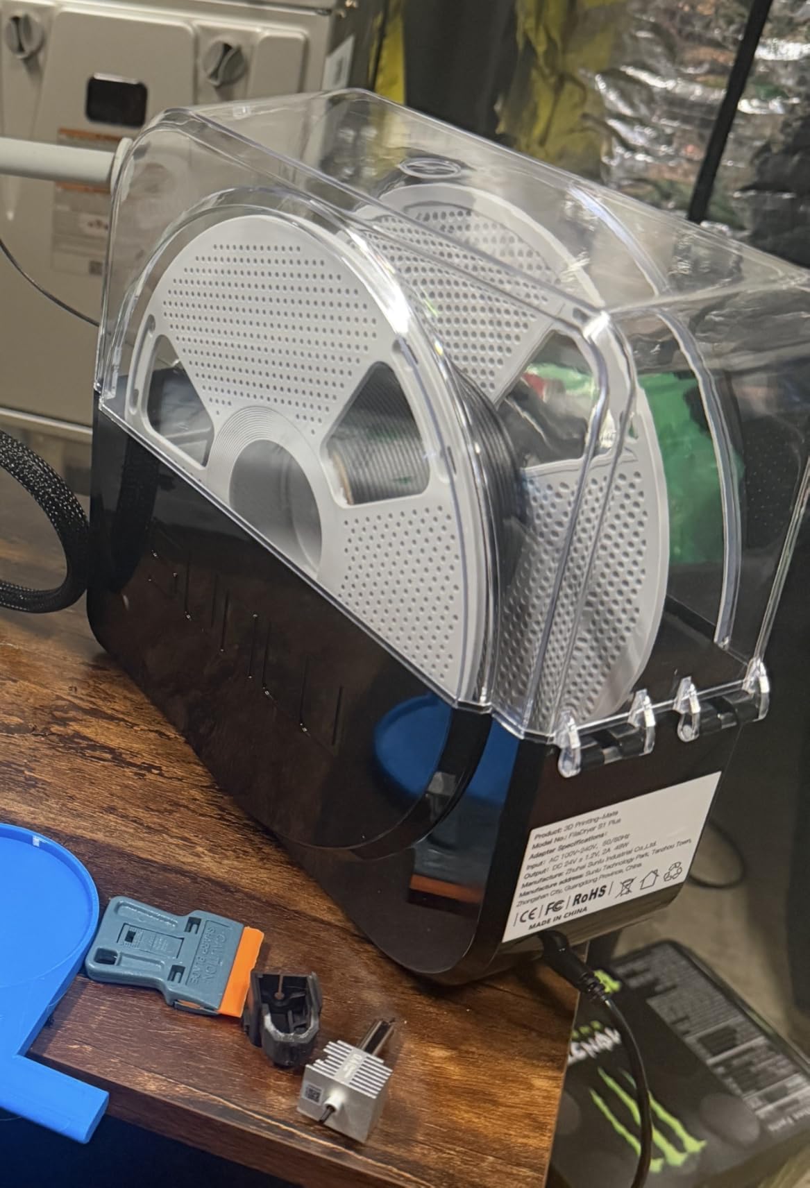 SUNLU Filament Dryer Box 2026 New Upgrade S1 Plus, Black | Fan Design, Keeps 1.75 2.85 3.00mm Filament Dry, Compatible with PLA PETG ABS, Filament Storage & Dehydrator customer photo 1