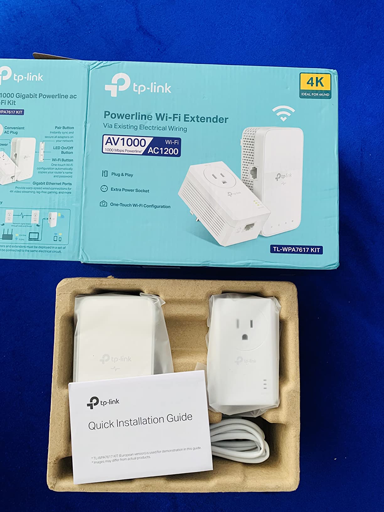 TP-Link AV1000 Powerline Ethernet Adapter WiFi Extender Kit, Passthrough - Includes AV1000 Powerline Adapter and AC1200 Dual Band Extender, Gigabit Port, OneMesh, Plug Pair & Play (TL-WPA7617 KIT) customer photo 1