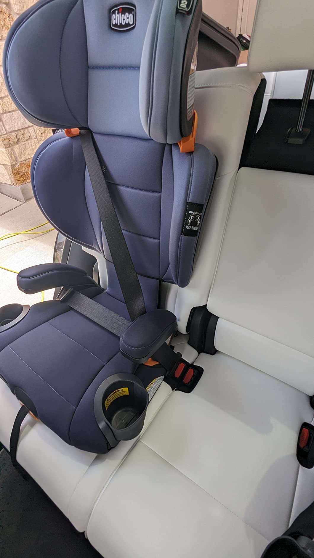 Chicco KidFit ClearTex Plus 2-in-1 Belt-Positioning Booster Car Seat, Drift/Grey customer photo 2