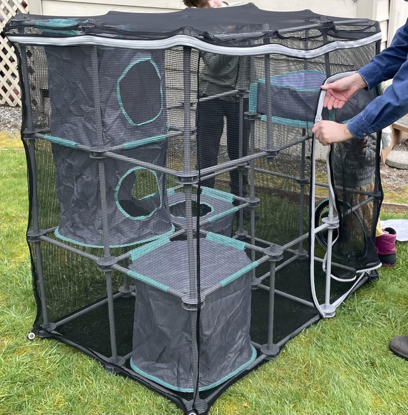 Kitty City Outdoor Catio Furniture and Play Kits for Cats, Outdoor Mega Kit customer photo 1
