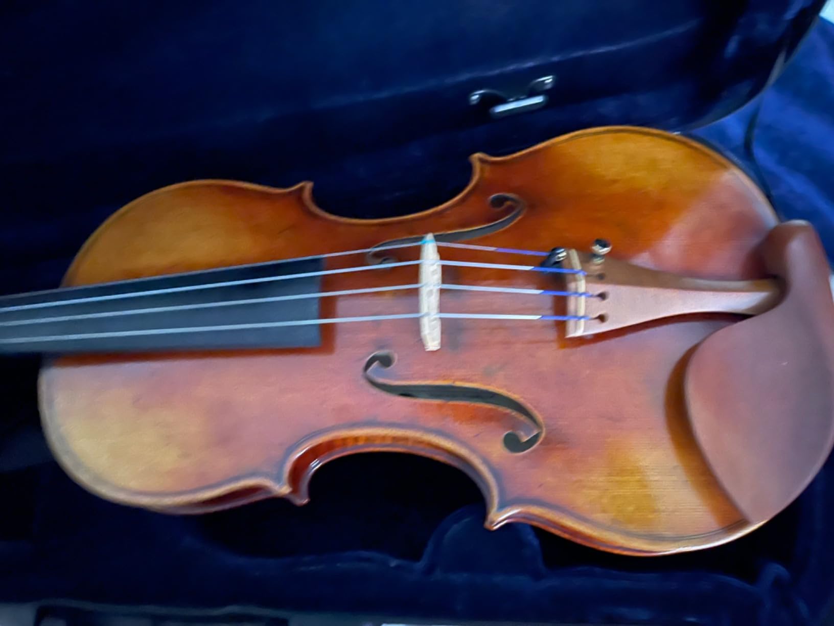 adm 4/4 Full Size Violin Hard Case Basic Professional Triangular Shape Backpack, Super Light Suspension, Blue customer photo 1
