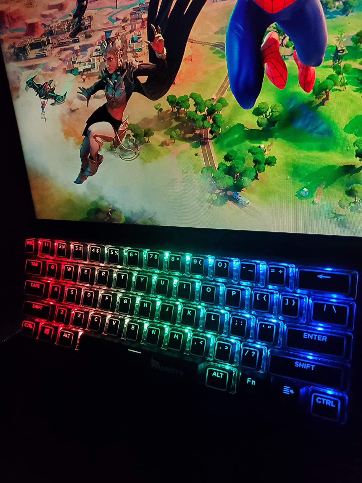 Pauroty 60% Wireless Mechanical Gaming Keyboard, Clicky Blue Switch RGB Backlit, Triple Mode 2.4G/USB-C/Bluetooth, 61 Keys Rechargeable Mini Keyboard customer photo 2