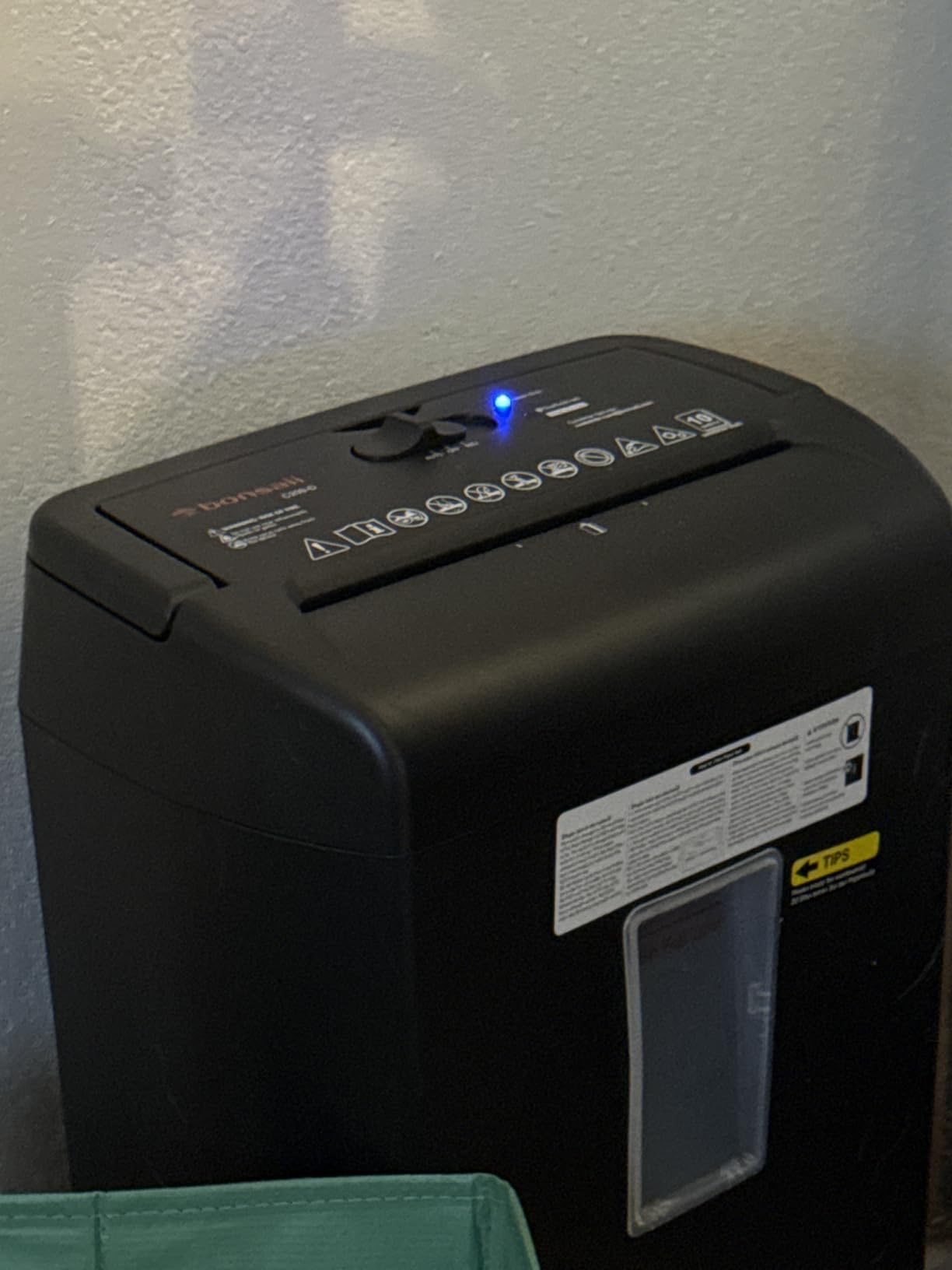 Bonsaii 10-Sheet Heavy Duty Cross Cut Paper Shredder for Home Office | 5.5-Gal Bin with Transparent Window, Shreds Credit Cards, Staples & Paper Clips, Suitable for Home Office Use, C209-D customer photo 2