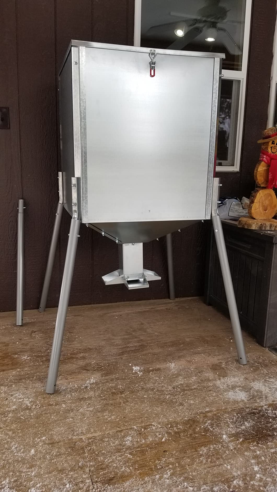 HECASA Steel 450LB Capacity Big Game Gravity Deer Feeder Galvanized Hunting w/o Foot Kit customer photo 1