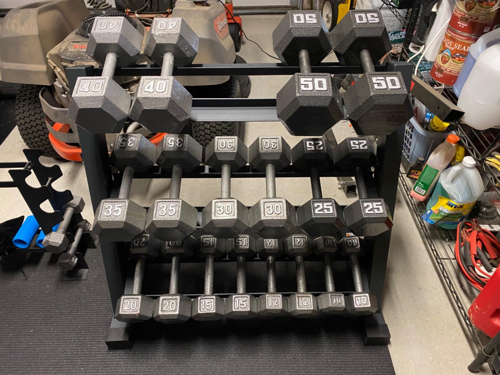 3-Tier Weight Rack, Dumbbell Kettlebell Rack | 1100LB Capacity, Weight Plate, Curl Bar Storage, Home Gym customer photo 2