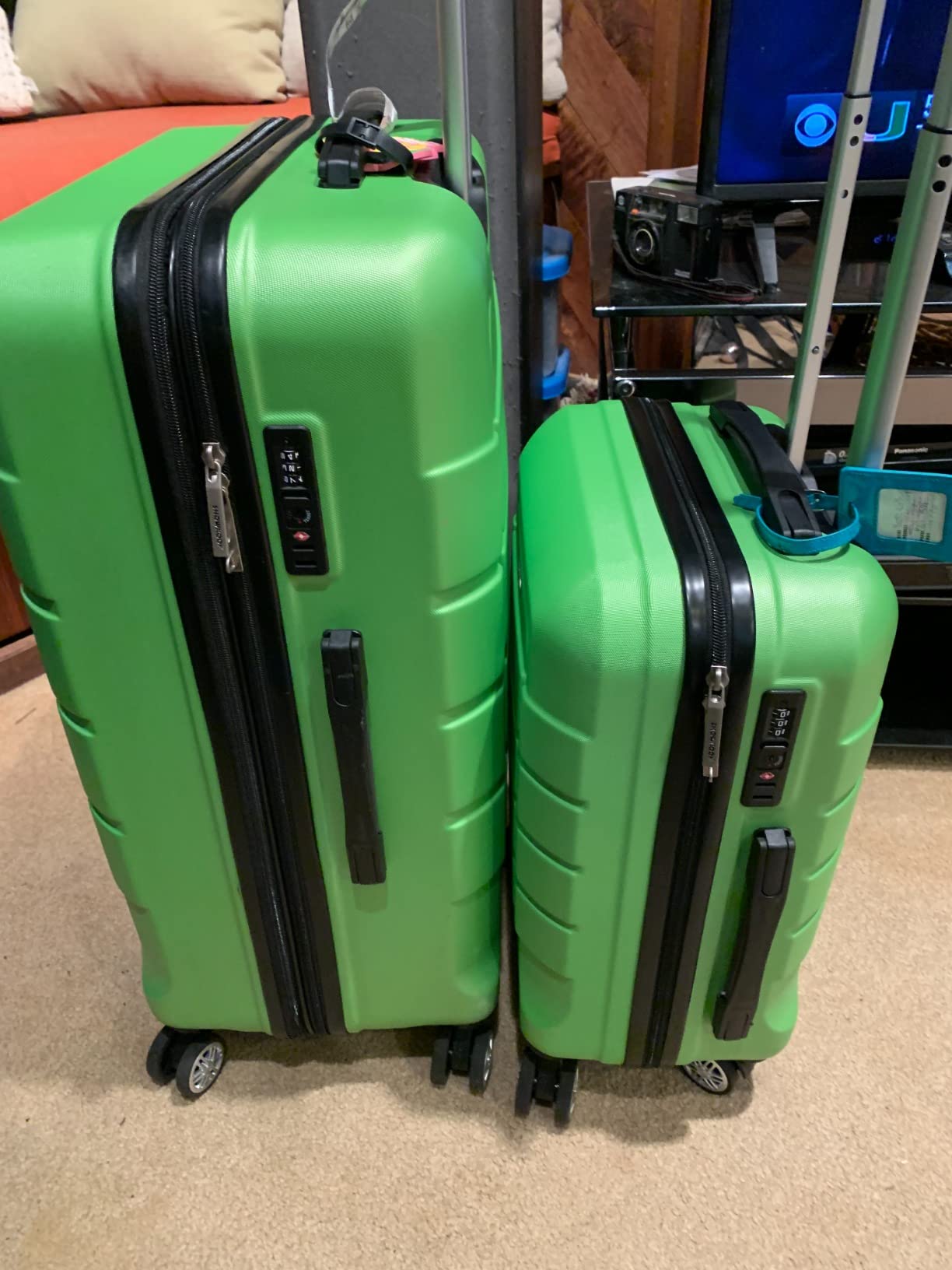SHOWKOO PRO G-Series Luggage Sets 3pcs, 100% Premium PC Durable Expandable Luggage Suitcase with Double Wheels TSA Lock Mint Green customer photo 2