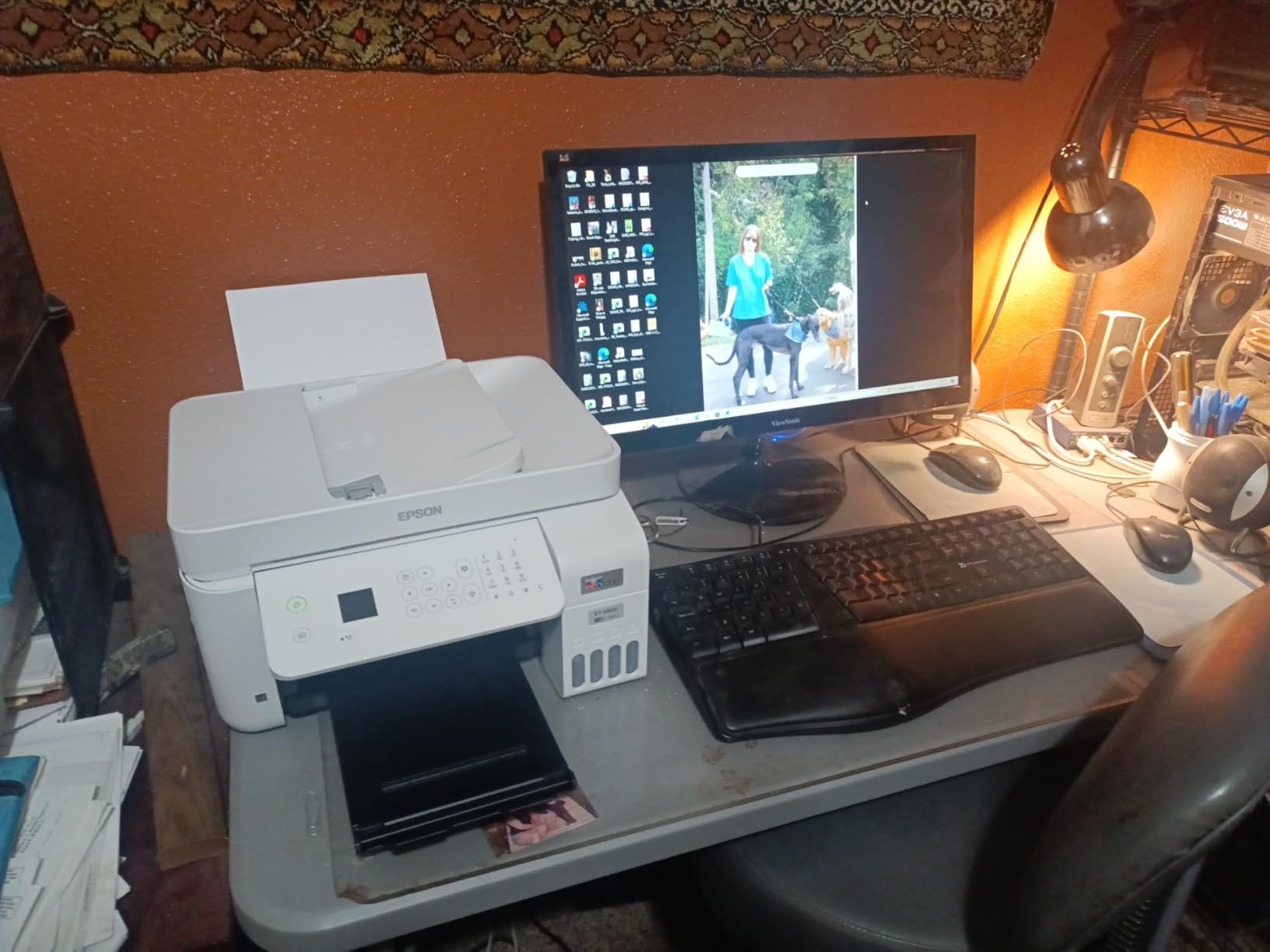 Epson EcoTank ET-4800 Wireless All-in-One Cartridge-Free Supertank Printer with Scanner, Copier, Fax, ADF and Ethernet - White customer photo 2