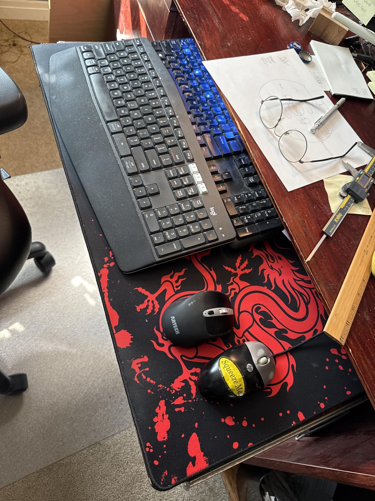 JIALONG Large Gaming Mouse Pad Desk Mat Office Software Excel Shortcuts Mousepad with Personalized Design Extended Size 35.4 X 15.7inches by Office Users customer photo 1