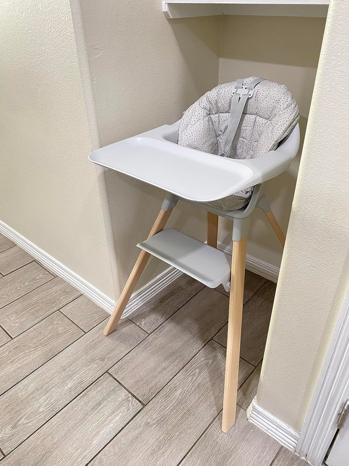Stokke Clikk High Chair, Fjord Blue - All-in-One High Chair with Tray + Harness - Light, Durable & Travel Friendly - Ergonomic with Adjustable Features - Best for 6-36 Months or Up to 33 lbs customer photo 2