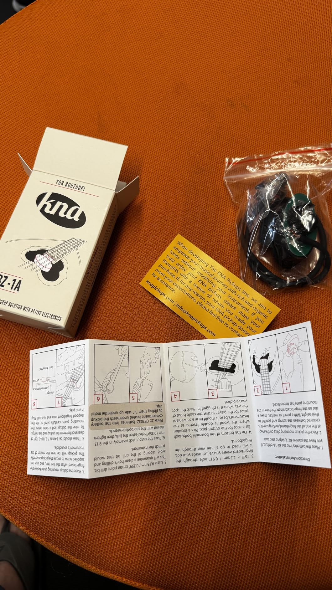 KNA BZ-1A Bouzouki Soundhole Pickup, Active Humbucker Pickup | Built-in preamp delivers noise-free amplification, clear string definition, handcrafted in Europe customer photo 1