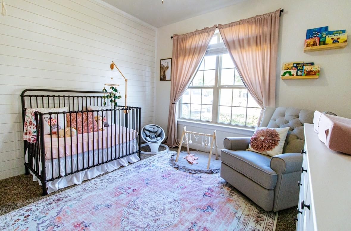 NAMESAKE Winston 4-in-1 Convertible Mini Crib w/Wheels Durable Metal, GREENGUARD Gold Certified customer photo 1