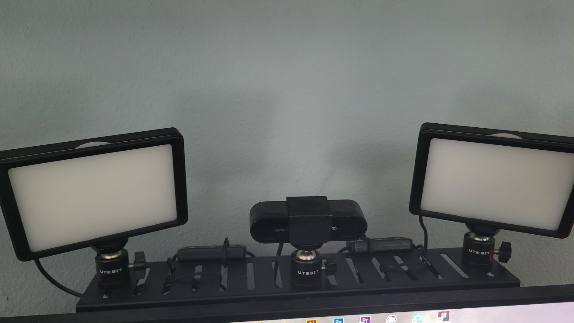 Mount Plus MDS12-2 All-In-One VESA Compatible Monitor Shelf for Device Organizer | Perfect for Online Meetings and Live Streaming Such As Cameras, Microphones, Spotlights, Webcams | Height Adjustable customer photo 2