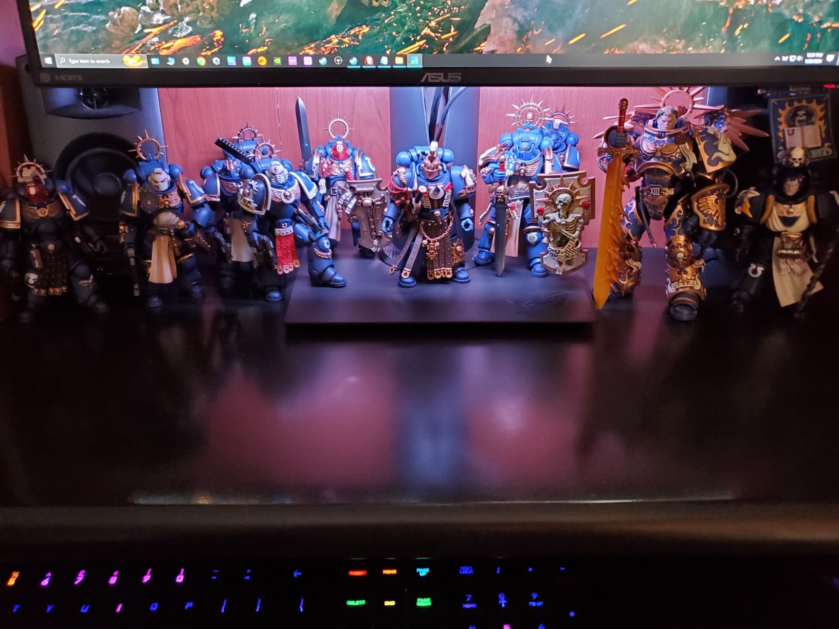 Under Monitor RGB Light Bar, LED Light for Desk Gaming Setup, USB Powered Keyboard Light, 12 Inch 5V, 353 Color Change Modes, Wireless Remote, LED Ambient Lights for Room Decor, Desk Setup, PC customer photo 2