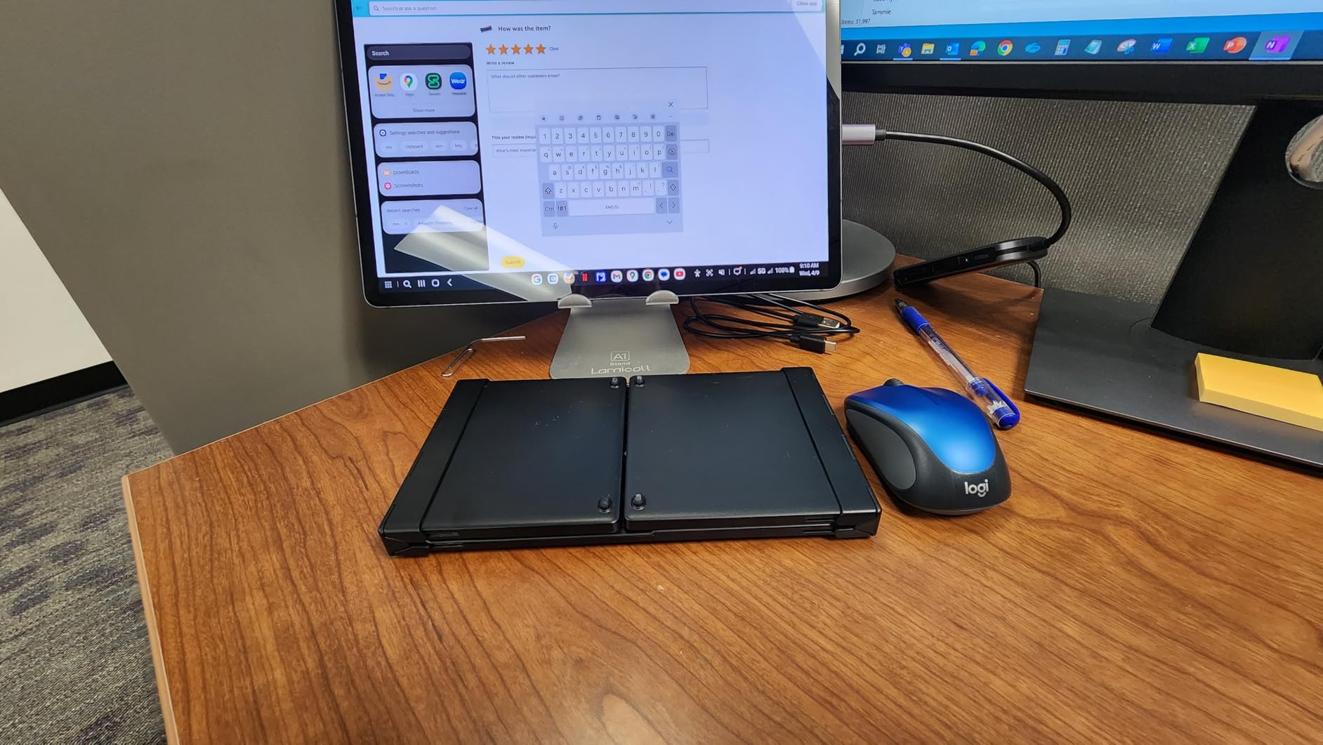 ProtoArc XK01 Full-Size Foldable Bluetooth Keyboard for Travel, Black | 105 keys, number pad, 0.65in keycaps, 3-device Bluetooth 5.1 switching, USB-C charging customer photo 2
