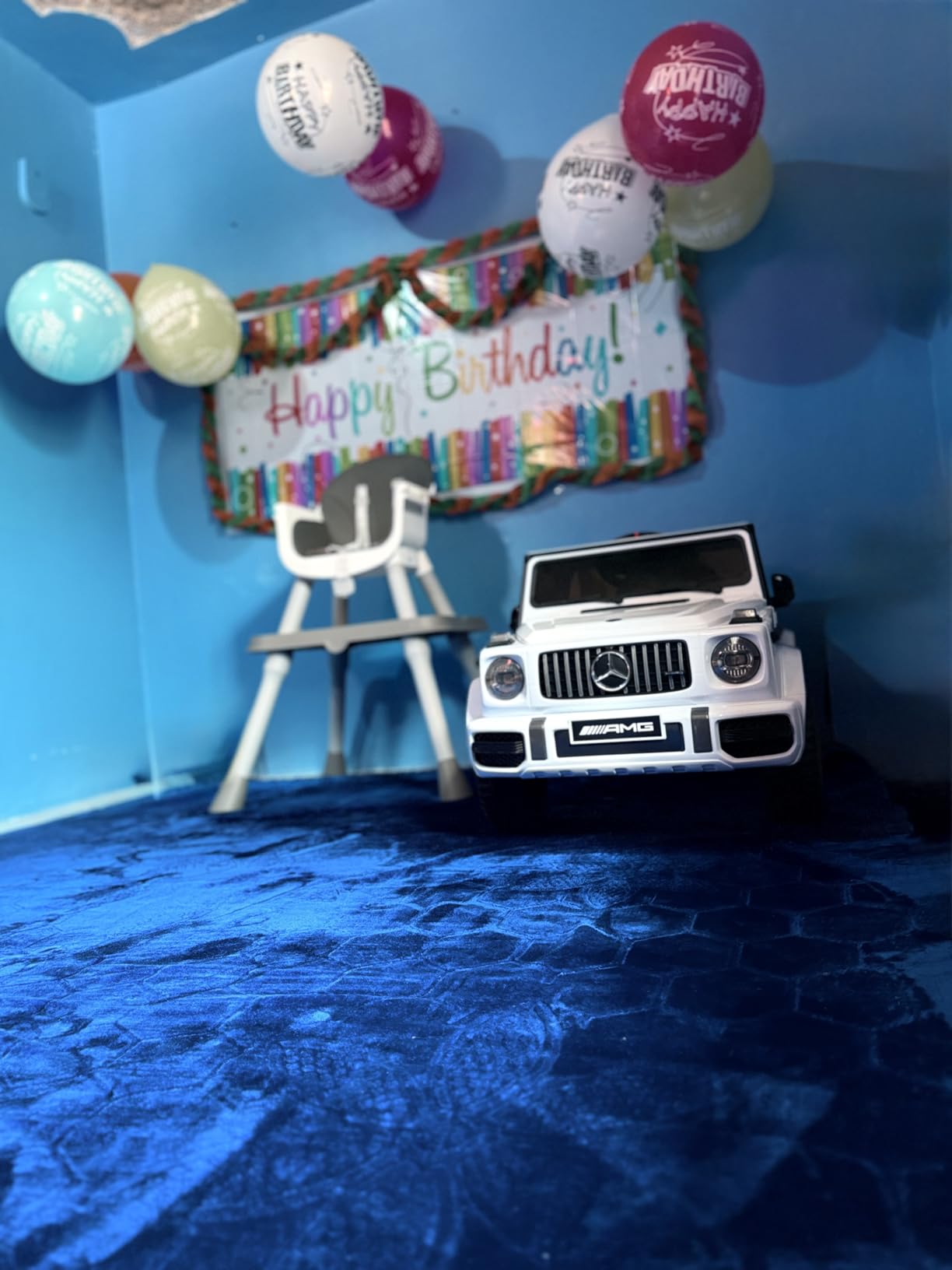 ANPABO 12V 7AH Licensed Mercedes-Benz G63 Electric Car for Kids, White | Parent remote control ride on car for toddlers with 3-speed, LED headlights, music & horn, soft start and low battery prompt customer photo 1
