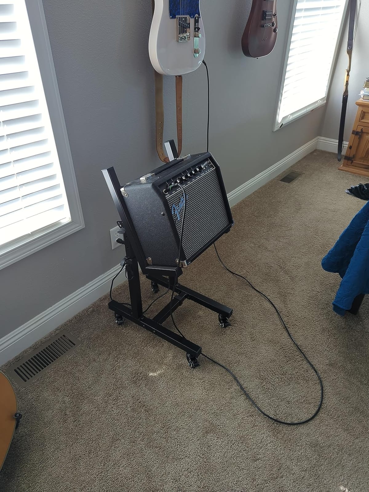Vondynote Adjustable Mobile Guitar Amplifier Stand Combo Amp Stand Tilt | Stage Guitar Amp Stand with Wheels, Amps Speaker Cabinet Stands, Combo Amp Stands customer photo 2