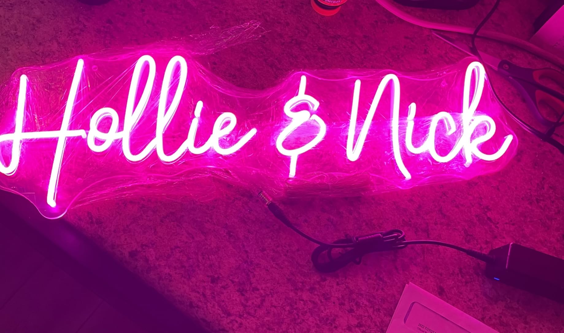 Custom Neon Sign, LED Neon Sign Customizable for Wall Wedding Bar Salon Beauty Business Light Up Name Sign, Personalized Neon Light Suitable for Events Birthday Gifts Decorations customer photo 1