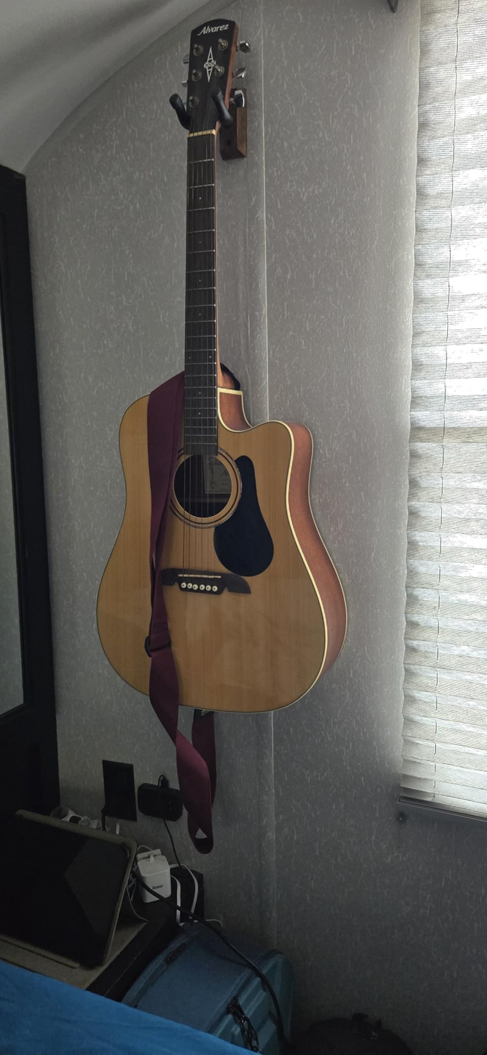 Guitar Wall Mount 2 Pack, Black Walnut Wood Guitar Hanger, U-Shaped customer photo 2