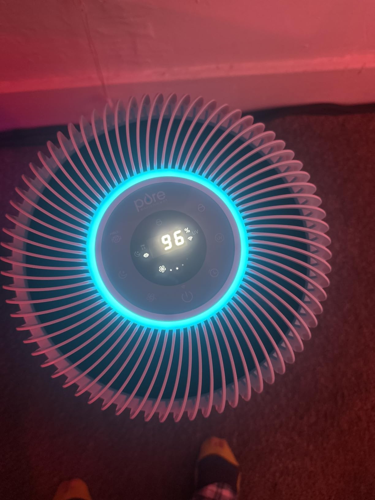 Pure Enrichment PureZone Turbo Smart Air Purifier for Large Rooms (1050 sq. ft. in 30 min.) - 5 Stage Filtration, Smartphone Compatible, Traps Germs, Smoke, & Dust (White) customer photo 2