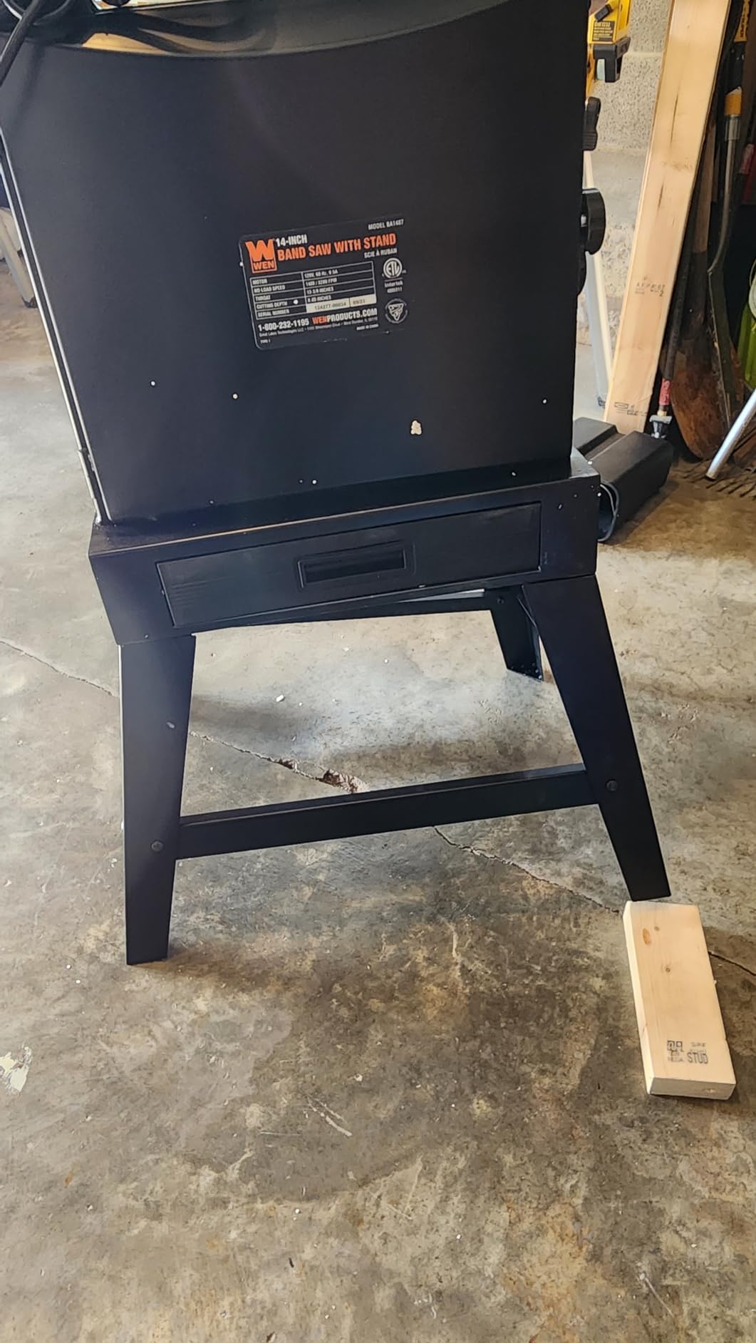 WEN 14-Inch Band Saw with Stand, Two-Speed (BA1487) customer photo 1