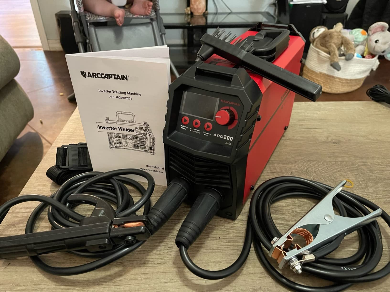 ARCCAPTAIN Stick Welder, [Large LED Display] 200A ARC/Lift TIG Welding Machine with Synergic Control, IGBT Inverter 110V/220V Portable MMA Welder Machine with Hot Start, Arc force and Anti-Stick customer photo 2