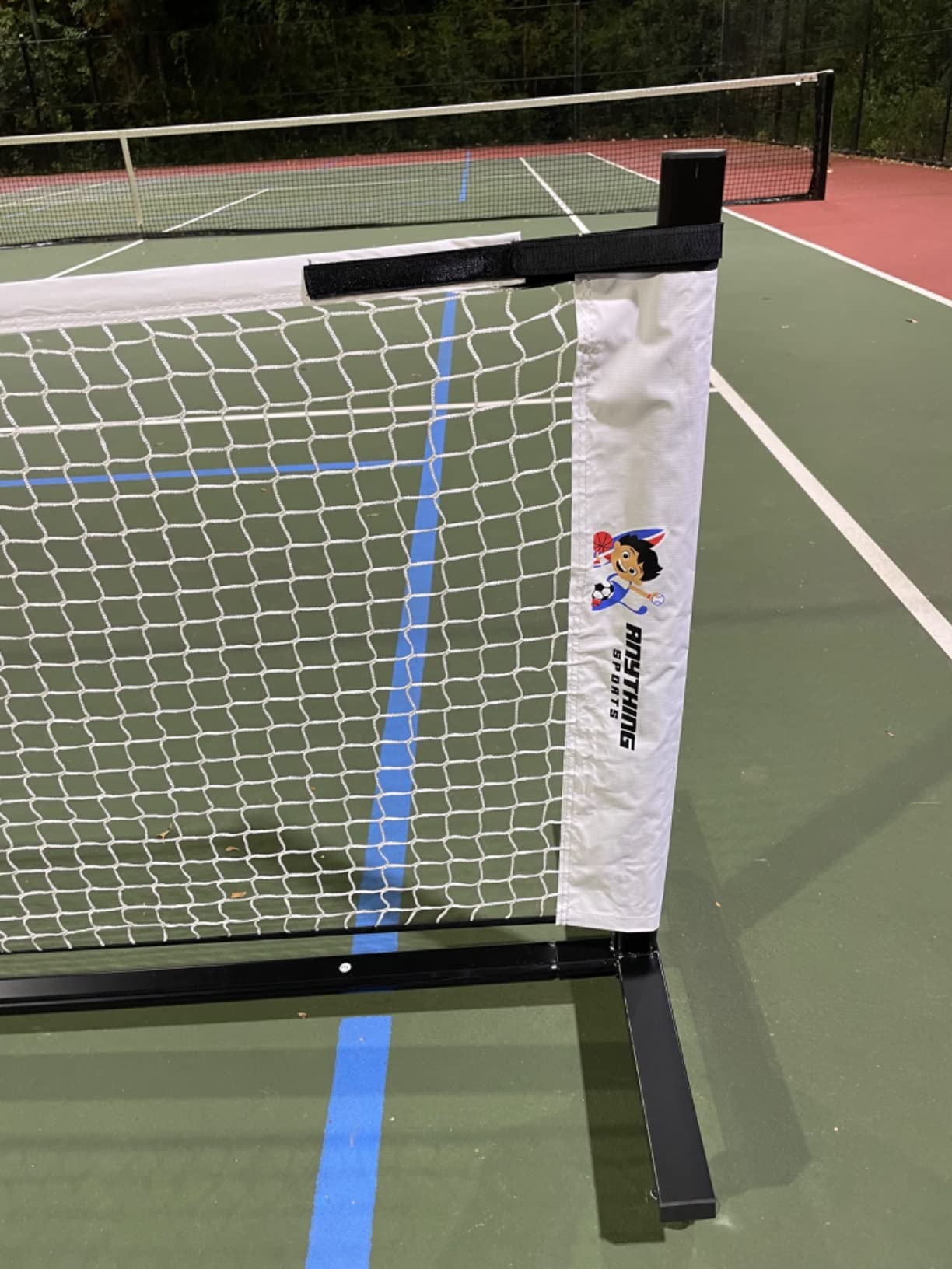 Deluxe Heavy Duty Pickleball Net with Wheels - Regulation Size Portable Net System with Lockable Wheels & Wheeled Carry Case | Tournament-Ready, Fast Setup | Backyard, Driveway, Gym & Court Use customer photo 2