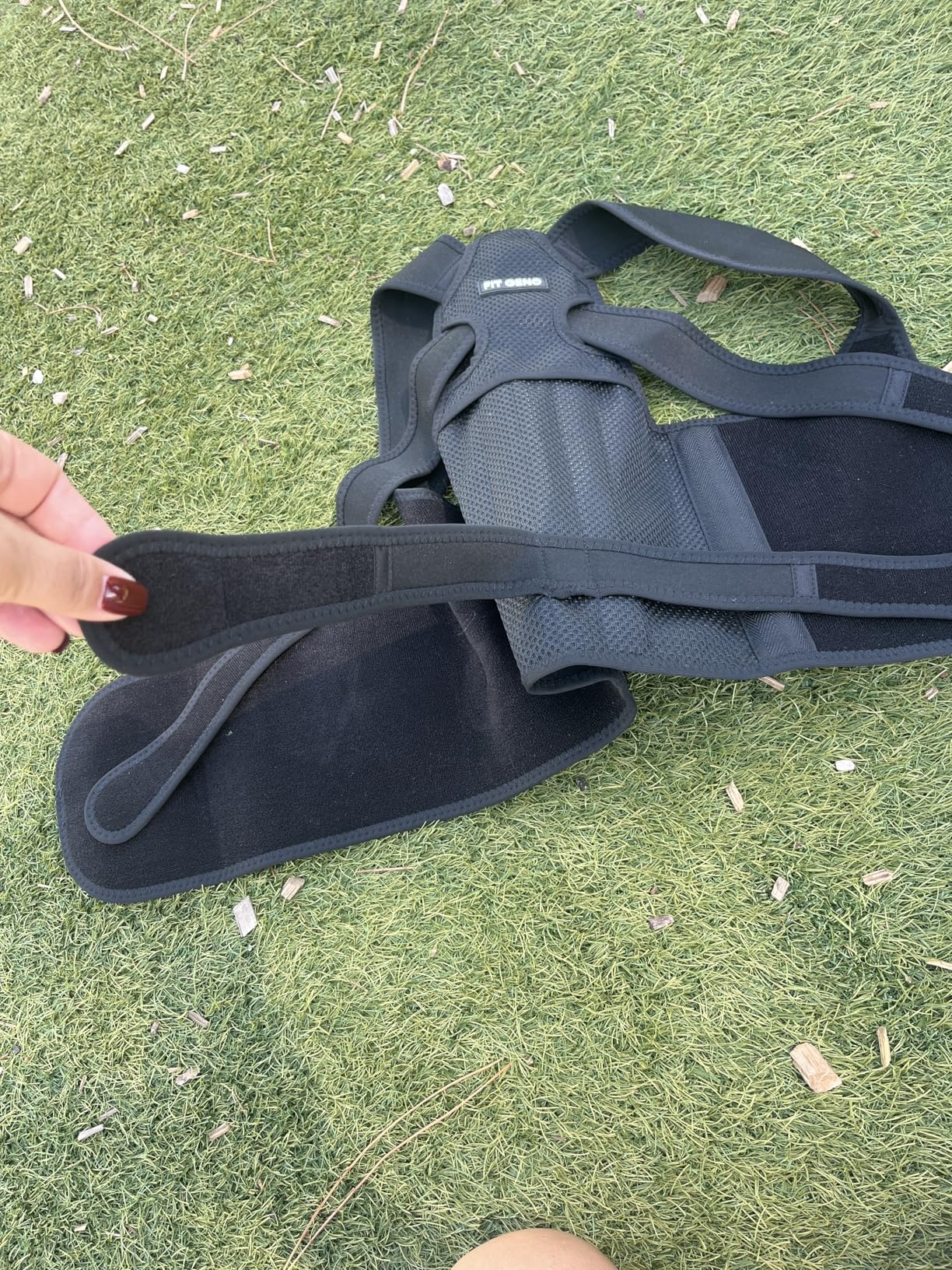 Fit Geno Posture Corrector for Women & Men, Back Shoulder Support Brace | Adjustable & Breathable, Upper Back Straightener Pulls Shoulders for Pain Relief, Neck Hump, Hunchback, Kyphosis, Scoliosis customer photo 2