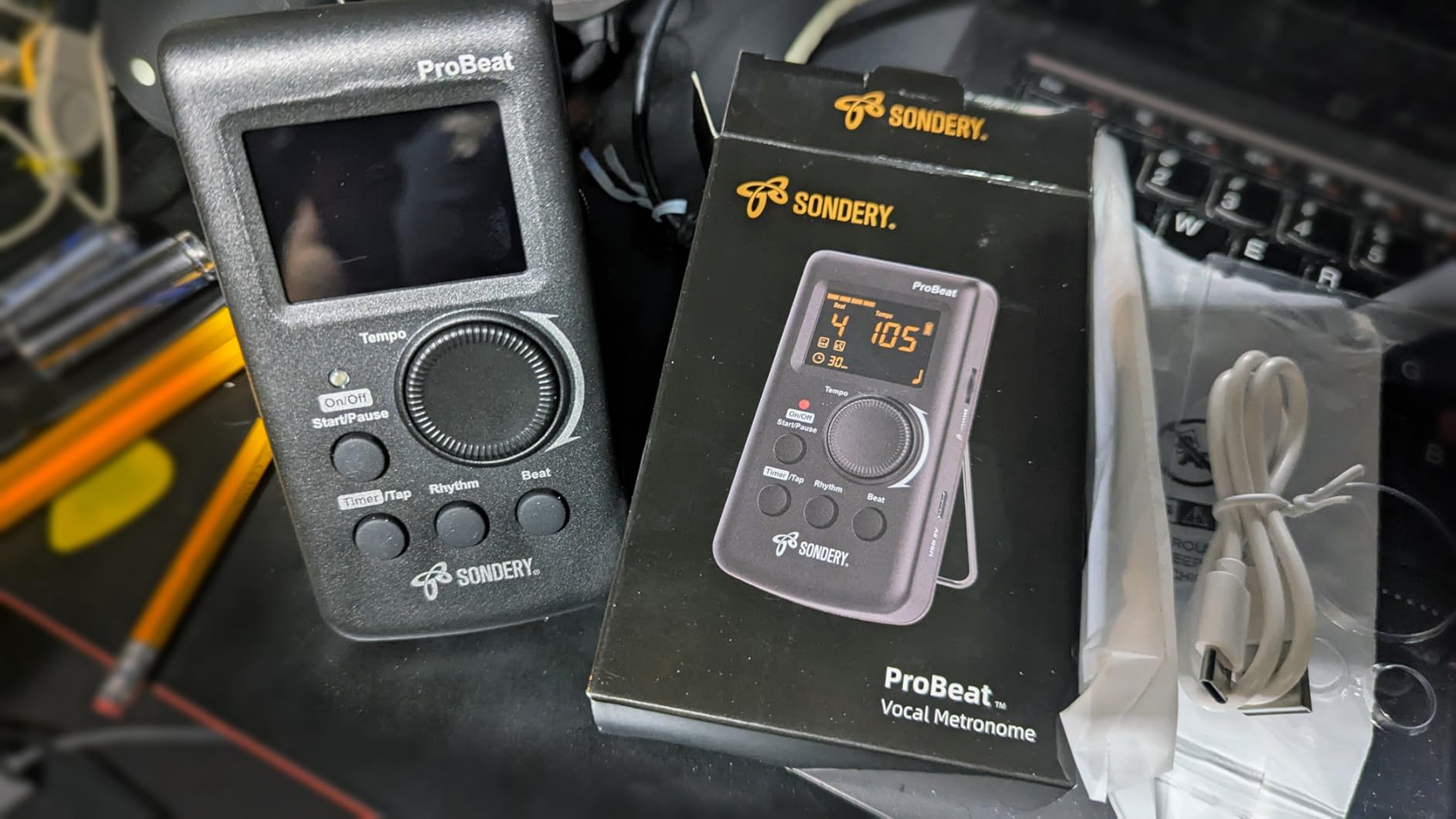 Sondery Digital Metronome Rechargeable English Vocal Counting with Timer Function customer photo 2