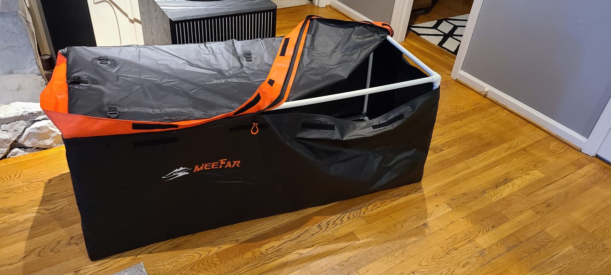 Car Roof Bag Rooftop Cargo Carrier Bag Waterproof 21 Cubic Feet roof Cargo | Soft Shell Luggage rack bag for All Vehicle with/Without Rack, Includes Anti-Slip Mat, 10 Reinforced Straps, 6 Door Hooks, Lock customer photo 1