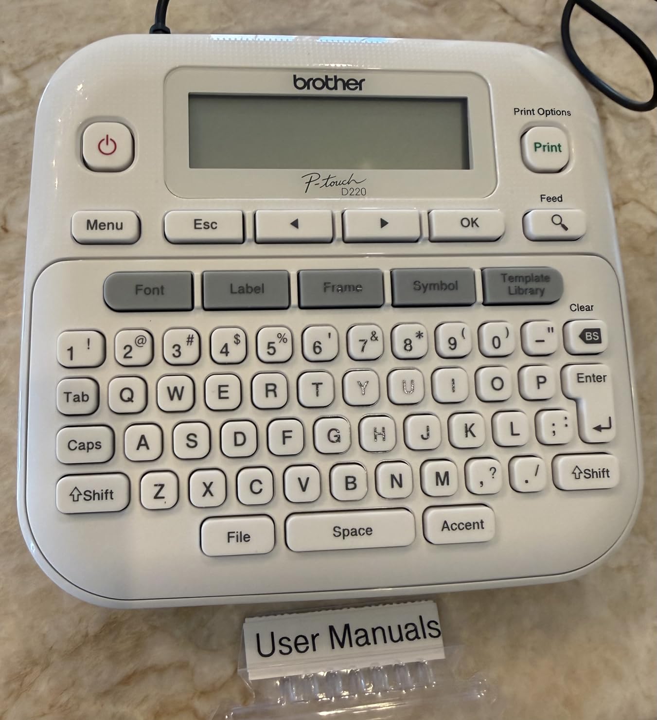 Brother P-Touch PTD220 Home/Office Everyday Label Maker | Prints TZe Label Tapes up to ~1/2 inch White | Qwerty Keyboard, Prints on Brother TZe Laminated Tapes Up to 12mm, 180 Dpi, 2-Line Print, Saves 30 Labels customer photo 1