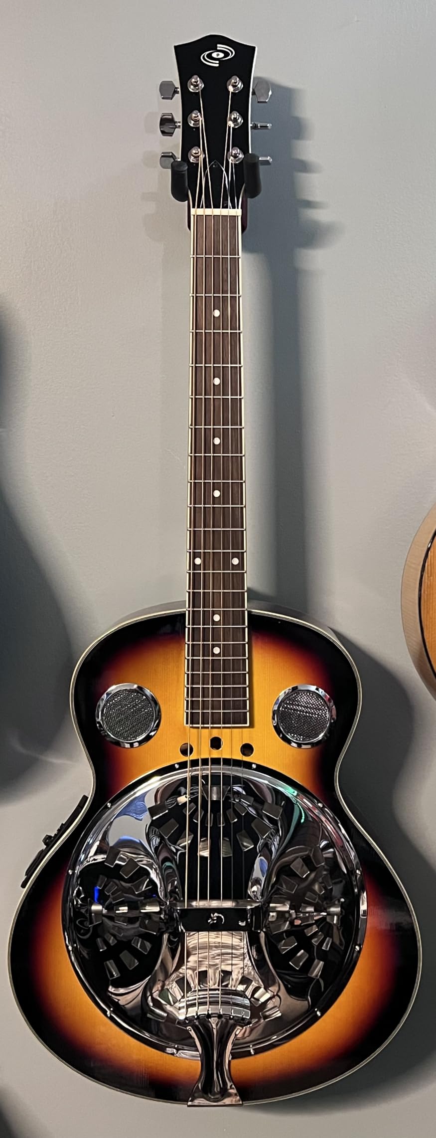 Pyle Resophonic Acoustic-Electric Guitar - 6-String Sunburst with Built-in Preamp, Case, Accessories customer photo 1