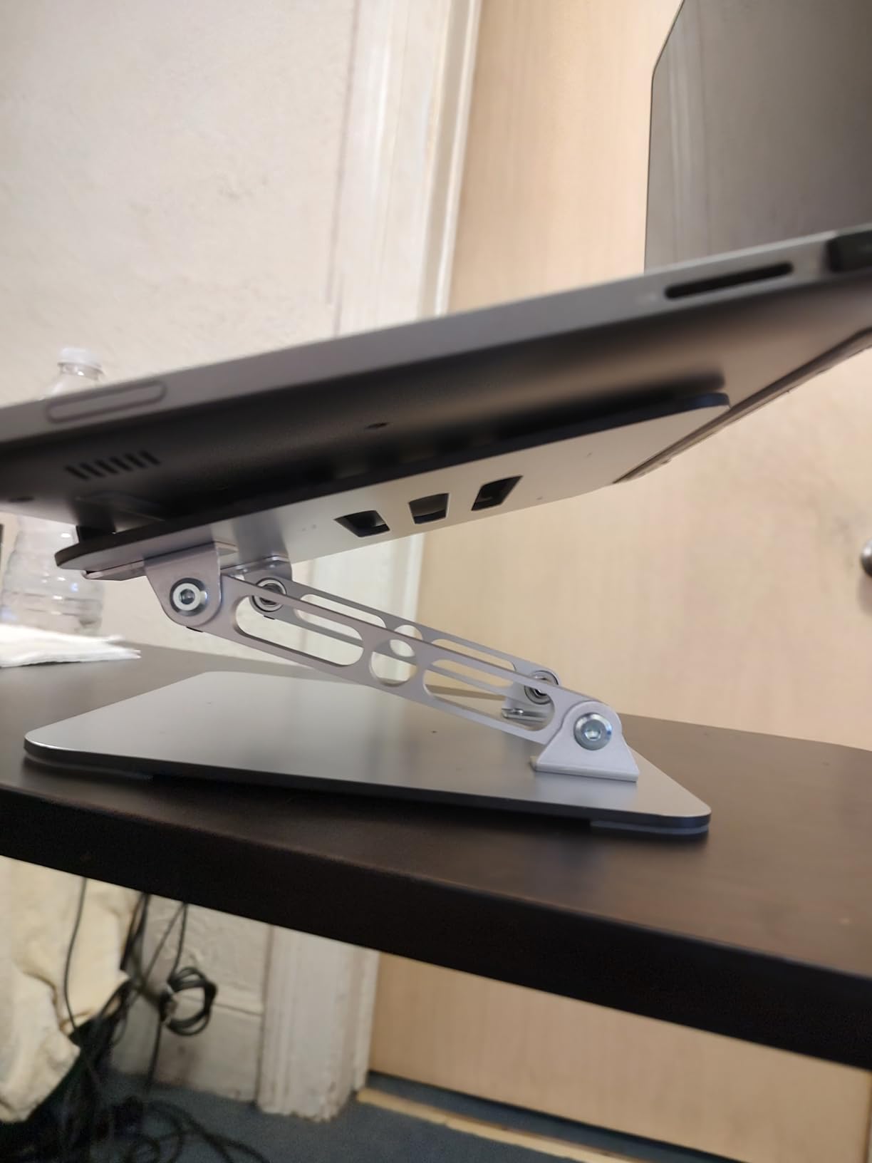 Laptop Stand for Desk, Adjustable Laptop Riser, Metal Foldable Computer Stand Holder Portable Notebook Mount, Ventilated Cooling Printer Stand Compatible with 10-15.6