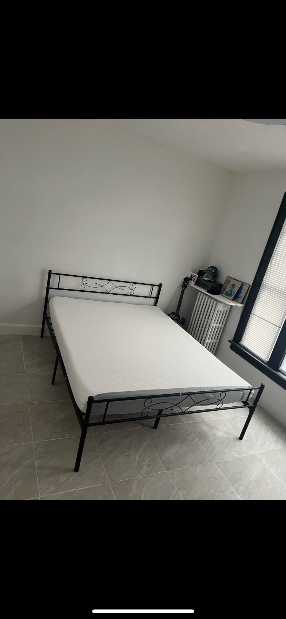 Amazon Basics Memory Foam Mattress, Soft Plush Feel, Breathable, 12 Inch, Queen, White/Grey customer photo 1