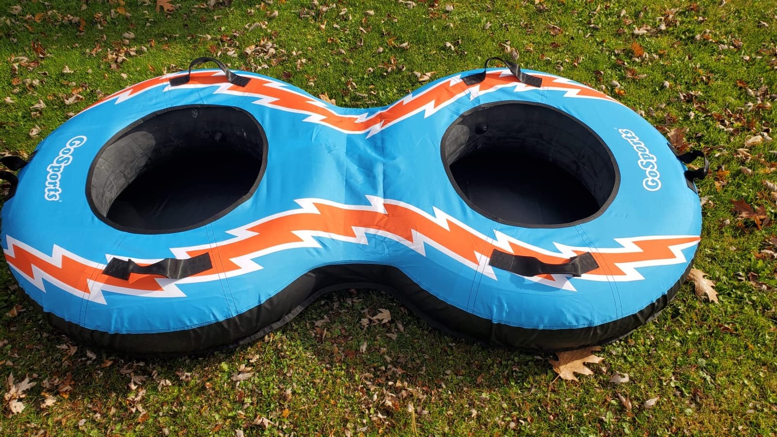 GoSports Heavy Duty 2 Person Winter Snow Tube with Premium Canvas Cover - Choose America, Blue, Red or Retro customer photo 1