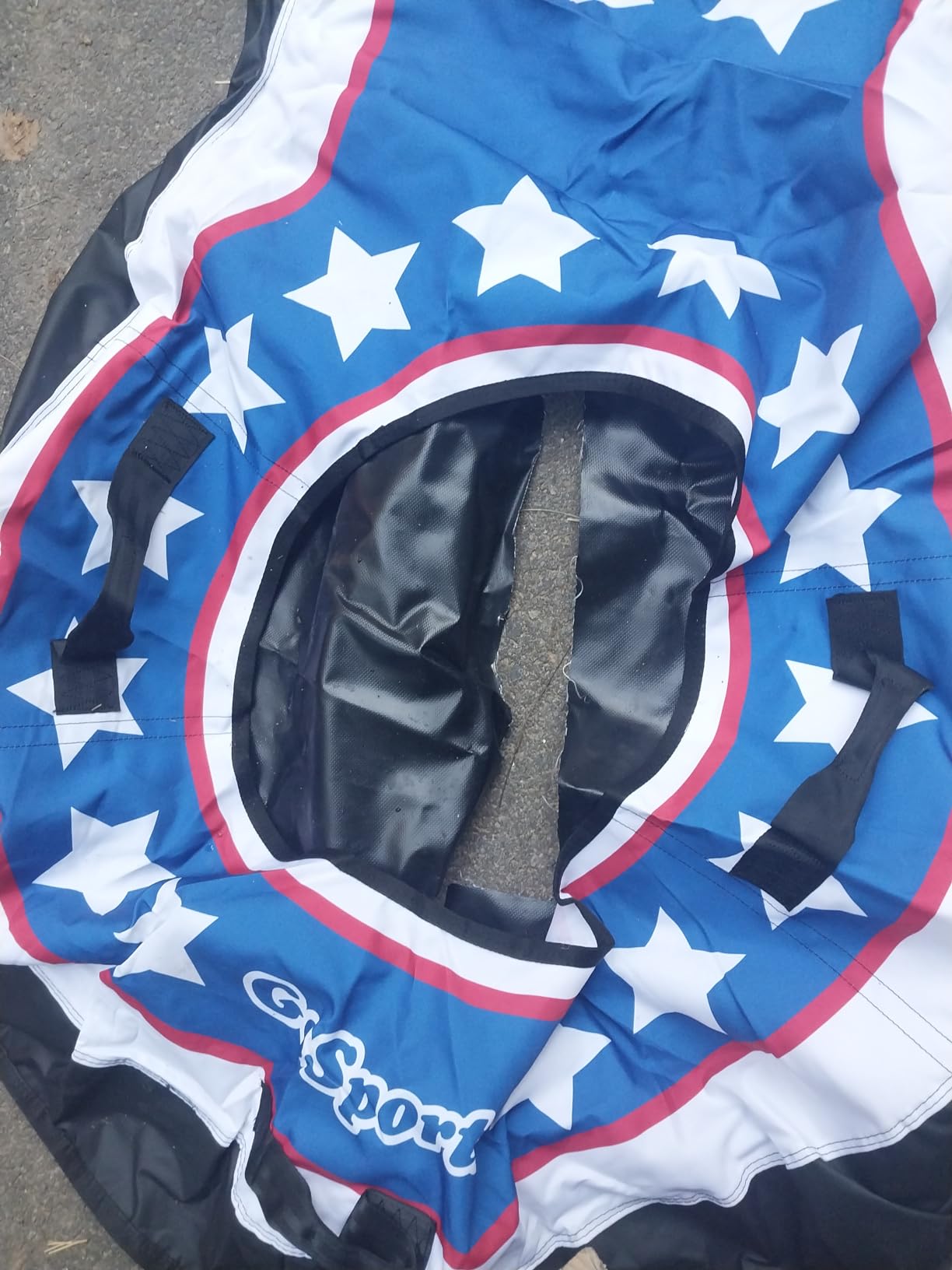GoSports Heavy Duty 2 Person Winter Snow Tube with Premium Canvas Cover - Choose America, Blue, Red or Retro customer photo 2