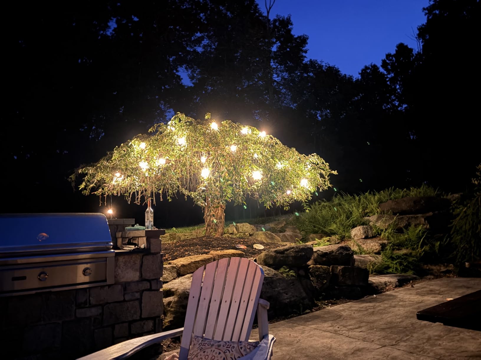 Brightever 100FT Outdoor String Lights 52 Bulbs, Waterproof Patio Lights | 2 Spare ST38 Edison Bulbs Dimmable, Connectable LED Outdoor Lighting for Porch, Garden, Backyard, Balcony, 2700K customer photo 2